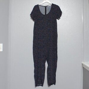 The nines by hatch micro floral navy jumpsuit